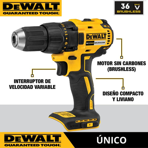 🛠🟡Taladro DEWALT Percutor 🔋36V + 2 BATERIAS - BLACK DICIEMBRE